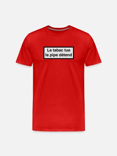 Tobacco kills, pipe relaxes :) - Men's Premium Organic T-Shirt - red