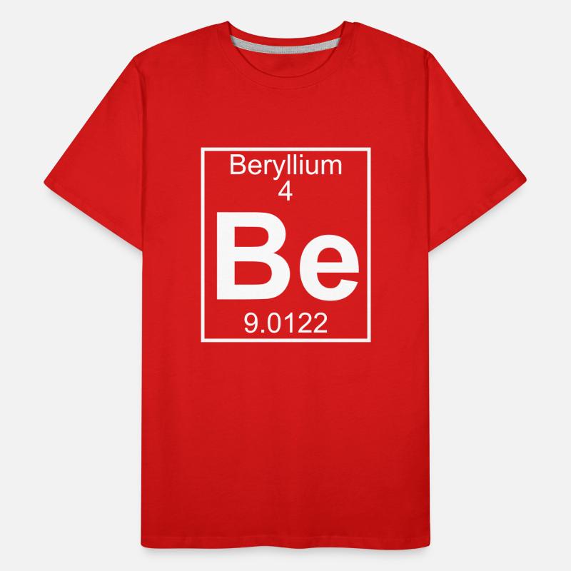 Beryllium (Be) (element 4) Men's Premium Organic T-Shirt
