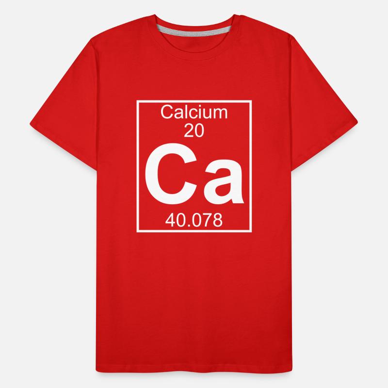 Periodic table element 20 - Ca (calcium) - BIG T-shirt bio Premium Homme