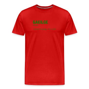 IRISH Language Irland Ireland Irisch - Men's Premium Organic T-Shirt - red - Front - Damien (186cm)