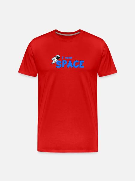 I need space - Men's Premium Organic T-Shirt - red