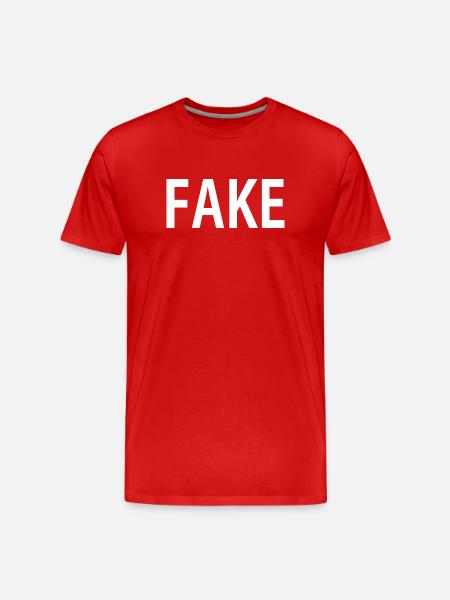 Fake - Men's Premium Organic T-Shirt - red