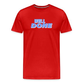 BIEN JOUÉ - T-shirt bio Premium Homme - rouge - Devant - Damien (186cm)