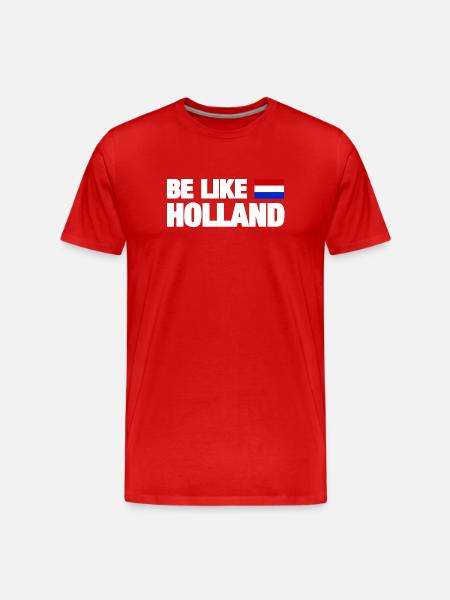 Holland Flag Design Motif - Men's Premium Organic T-Shirt - red