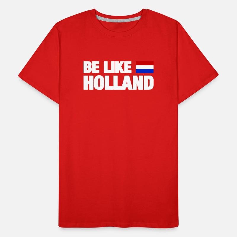 Motif de conception du drapeau de la Hollande T-shirt bio Premium Homme