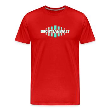 Rechtsanwalt als Beruf - Männer Premium Bio T-Shirt - Rot - Vorne - Damien (186cm)