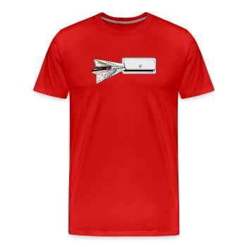 PLAN - T-shirt bio Premium Homme - rouge - Devant - Damien (186cm)