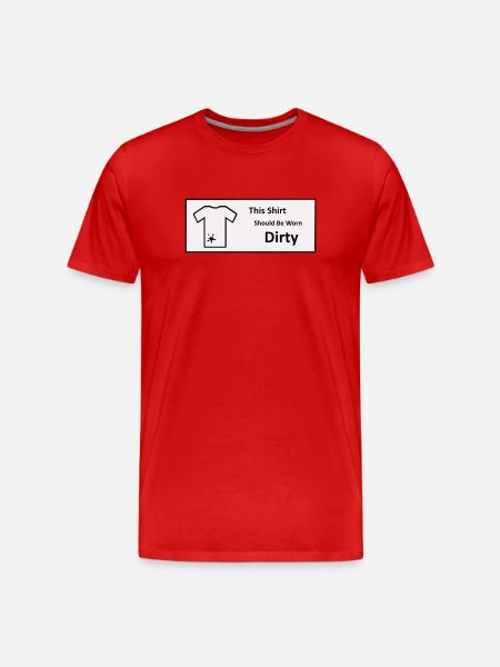 Dirty Shirt - Männer Premium Bio T-Shirt - Rot