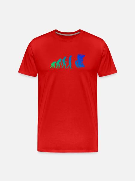 Attention motocross fans, simple statement - Men's Premium Organic T-Shirt - red