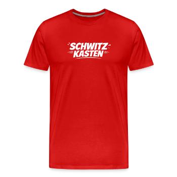Prise de tête – jeu de mots pour Fitness & Training - T-shirt bio Premium Homme - rouge - Devant - Damien (186cm)
