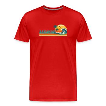 Croisière rétro Spring Break aux Bahamas Ambiances tropicales - T-shirt bio Premium Homme - rouge - Devant - Damien (186cm)