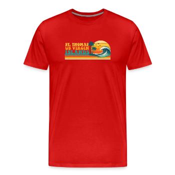 Croisière des vacances de printemps dans les îles Vierges Saint-Thomas - T-shirt bio Premium Homme - rouge - Devant - Damien (186cm)