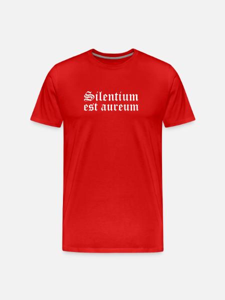 Silentium est aureum - Men's Premium Organic T-Shirt - red