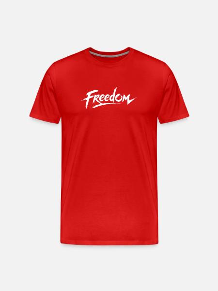 Freedom Brushstroke Energy - Men's Premium Organic T-Shirt - red