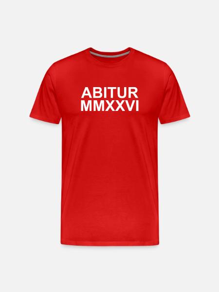 Abi 2026 - MMXXVI - Männer Premium Bio T-Shirt - Rot