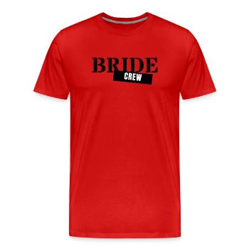Équipe de la mariée - Équipe de la fête de garçon Filles de la fête de mariage de la mariée - T-shirt bio Premium Homme - rouge - Devant - Damien (186cm)