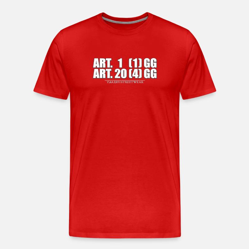 Article 1& Article 20 - Men's Premium Organic T-Shirt - red