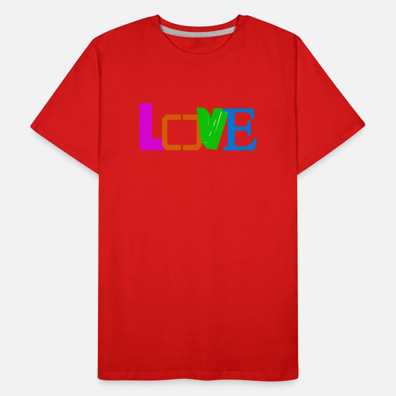 LIEBE Männer Premium Bio T-Shirt