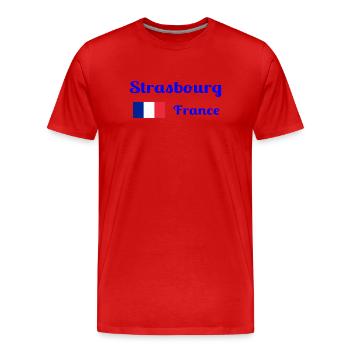 Straßburg Frankreich - Stilvolle Drucke - Männer Premium Bio T-Shirt - Rot - Vorne - Damien (186cm)