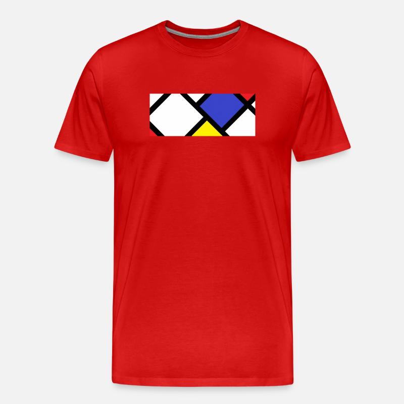 Contre-composition selon « De Stijl » - T-shirt bio Premium Homme - rouge