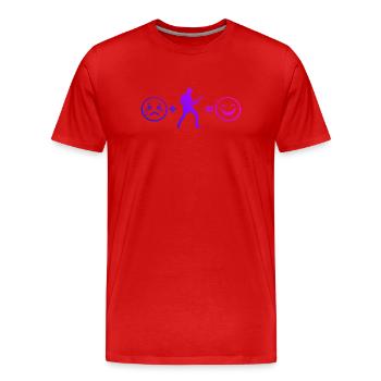 Gift idea for a guitar player with electric guitar - Men's Premium Organic T-Shirt - red - Front - Damien (186cm)