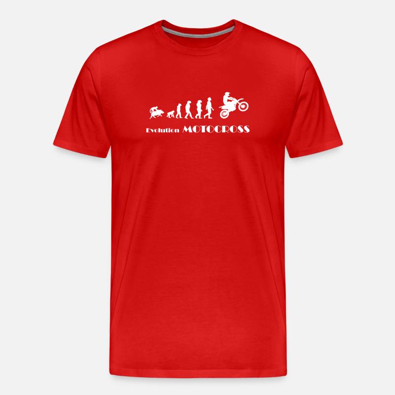 Evolution Motocross Enduro - Männer Premium Bio T-Shirt - Rot