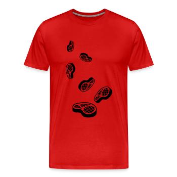 Symbole du steak de viande - T-shirt bio Premium Homme - rouge - Devant - Damien (186cm)