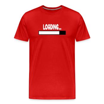 LOADING - Men's Premium Organic T-Shirt - red - Front - Damien (186cm)