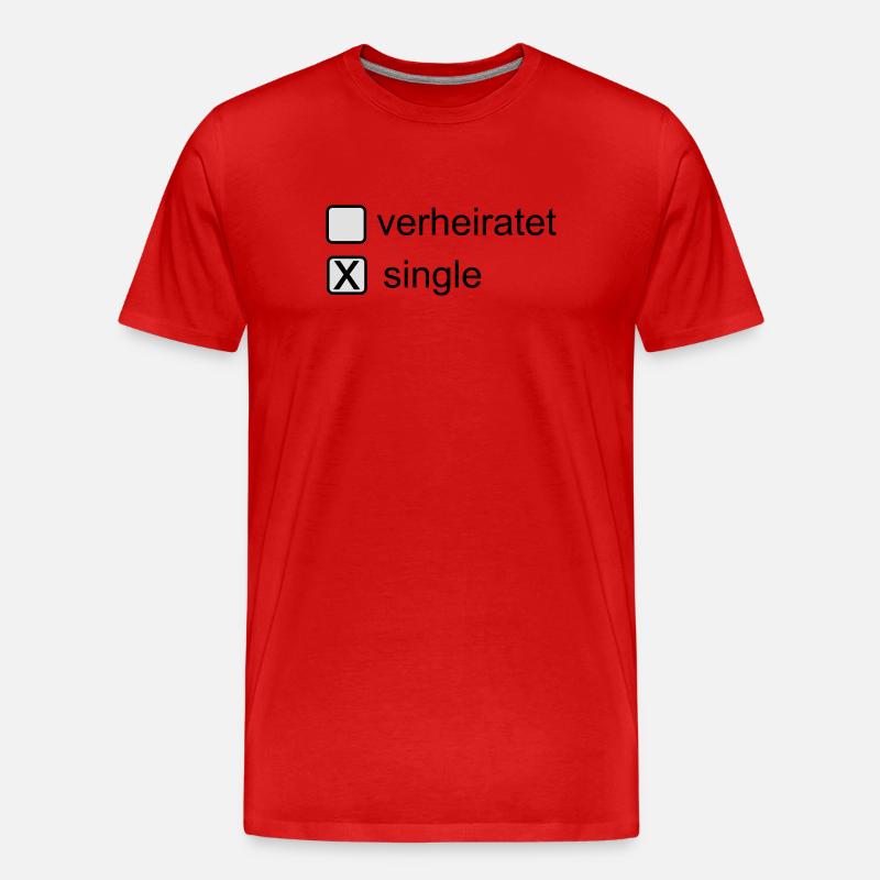 Single - Männer Premium Bio T-Shirt - Rot