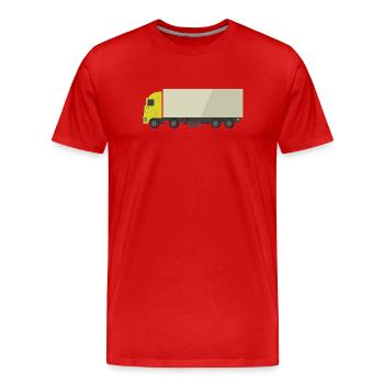Lkw - Männer Premium Bio T-Shirt - Rot - Vorne - Damien (186cm)