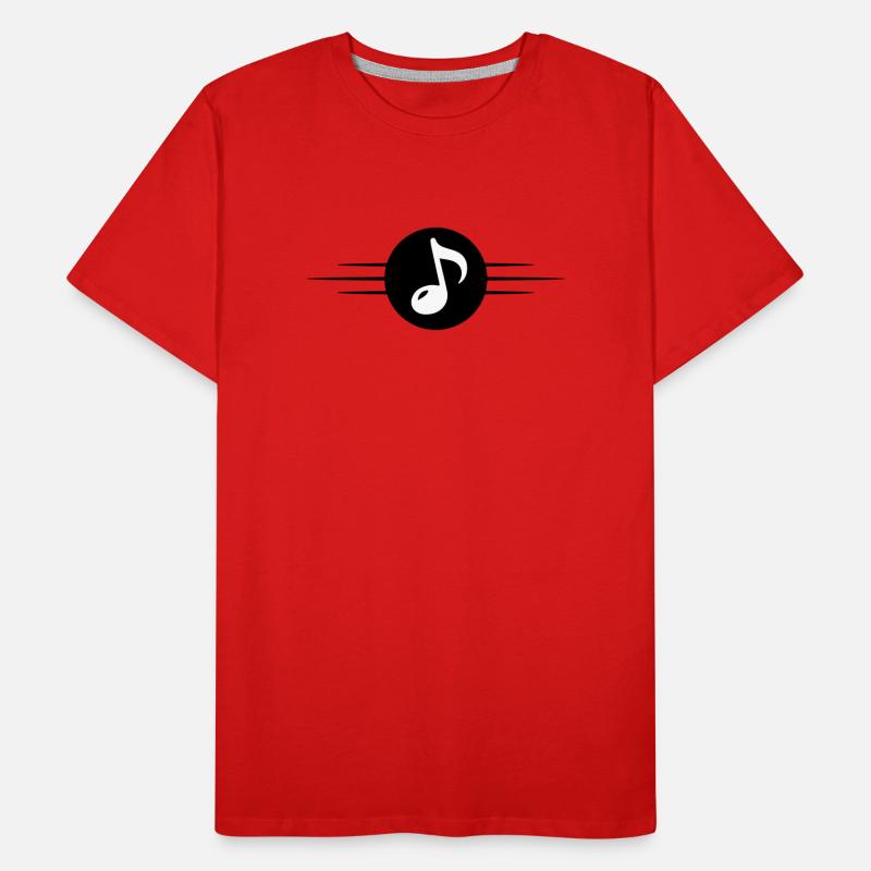 Music Note Symbol Line Men's Premium Organic T-Shirt