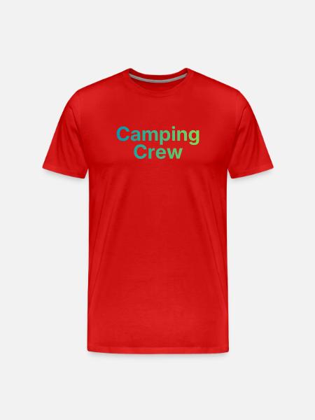 Camping Crew - Männer Premium Bio T-Shirt - Rot