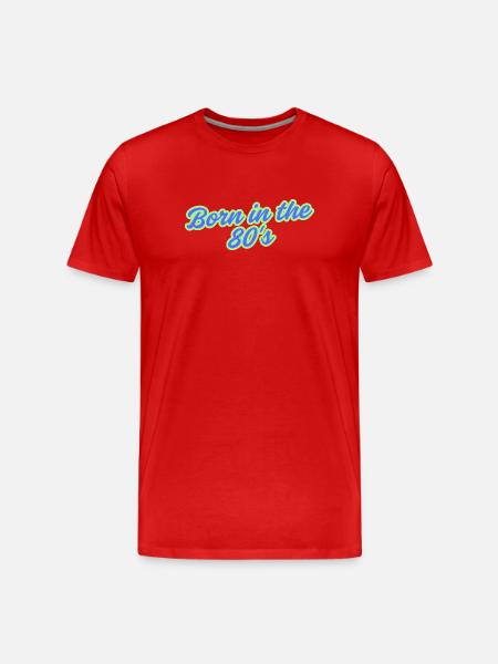 Born_in_the_80 s_20260602_152915_0000 - Men's Premium Organic T-Shirt - red