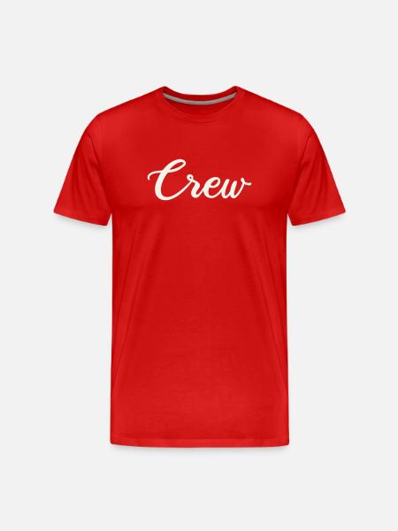 Crew Schriftzug - Männer Premium Bio T-Shirt - Rot