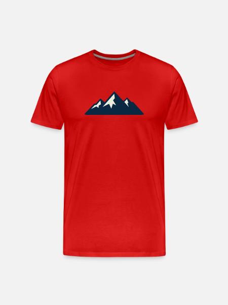 Mountains Mountains Silhouette - Men's Premium Organic T-Shirt - red