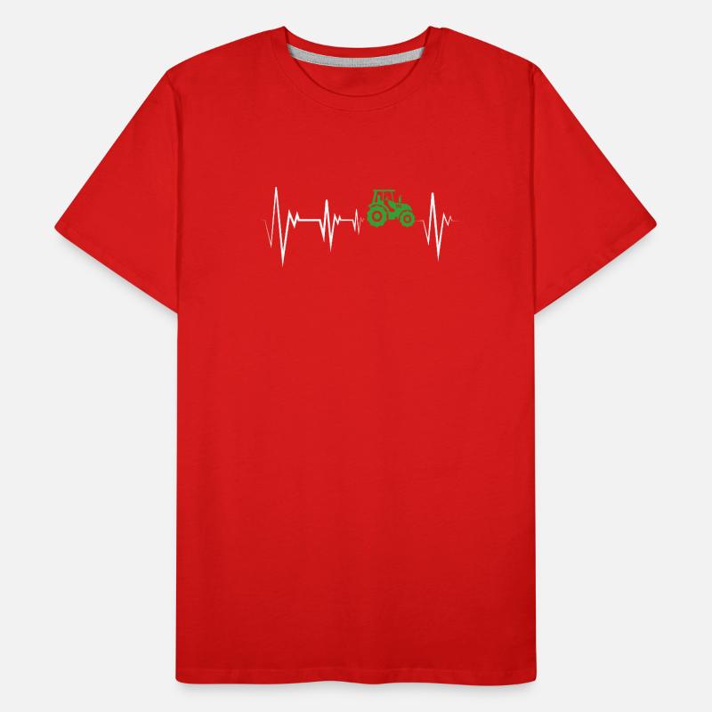 Constructeur de tracteurs Heartbeat T-shirt bio Premium Homme