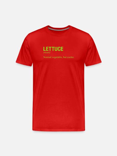 LETTUCE - Men's Premium Organic T-Shirt - red