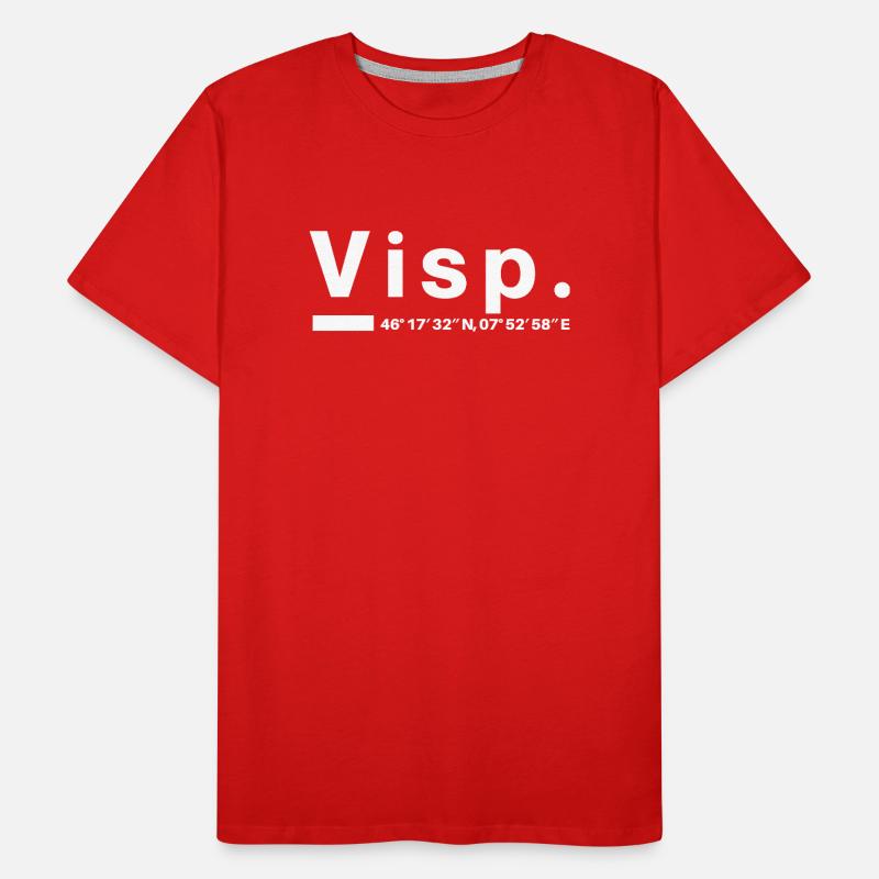Visp Coordinates Switzerland Valais Visper Visperin Men's Premium Organic T-Shirt