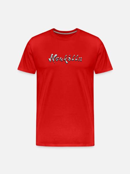 Neukölln Metallic Font - Men's Premium Organic T-Shirt - red
