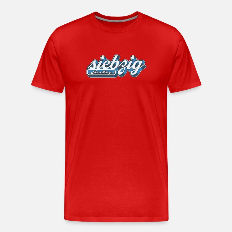 Sendling siebzig Retro München089 Minga 089  - Männer Premium Bio T-Shirt - Rot