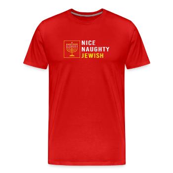 Hanukah Hanukkah Chanukkah - Men's Premium Organic T-Shirt - red - Front - Damien (186cm)