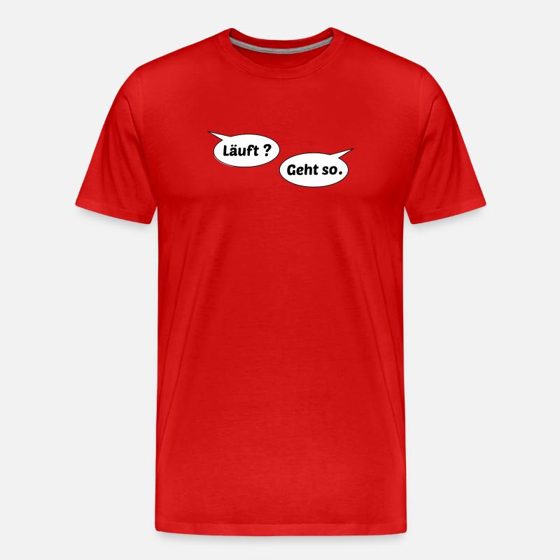 Läuft - Männer Premium Bio T-Shirt - Rot