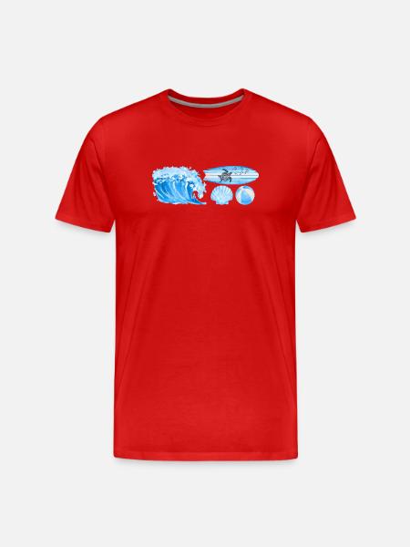 Ocean Vibe - T-shirt bio Premium Homme - rouge