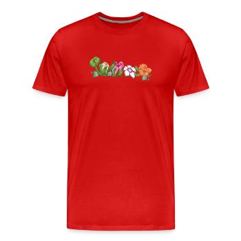 Magie du jardin des fleurs - T-shirt bio Premium Homme - rouge - Devant - Damien (186cm)