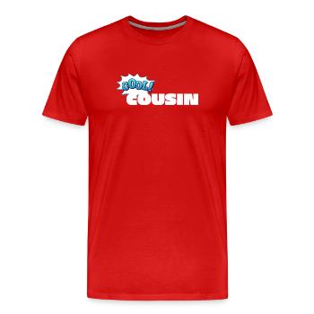 Cool Cousin Statement Design for Cousin - Men's Premium Organic T-Shirt - red - Front - Damien (186cm)