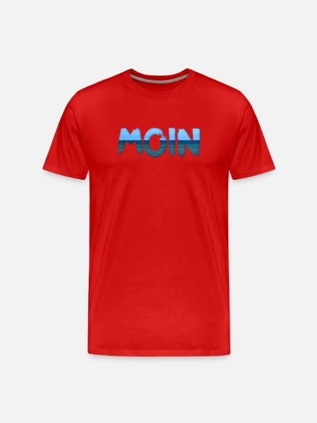 Moin Wasser - Männer Premium Bio T-Shirt - Rot