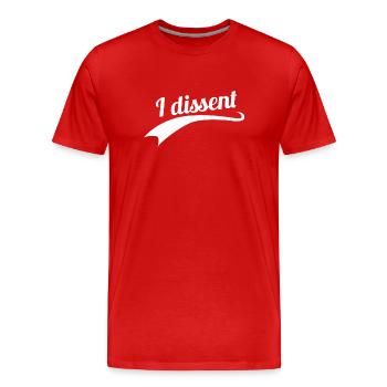 I dissent - Männer Premium Bio T-Shirt - Rot - Vorne - Damien (186cm)