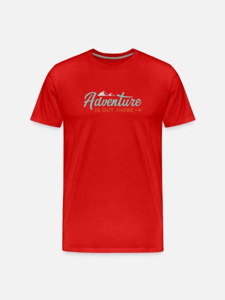 L’aventure est là-bas - T-shirt bio Premium Homme - rouge