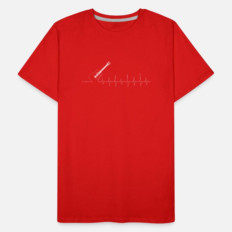 Guitar Pulse Silhouette Men's Premium Organic T-Shirt