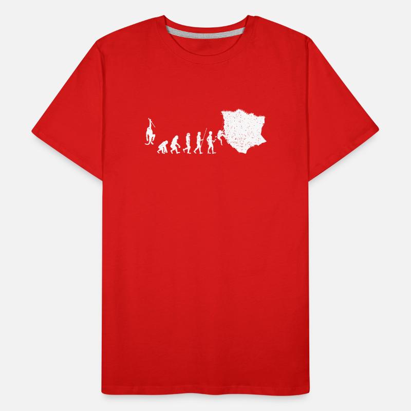 Evolution zur Abenteuer-Silhouette Männer Premium Bio T-Shirt